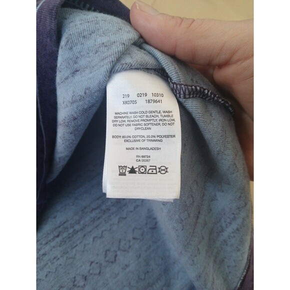 Columbia Oversized Turtleneck Shirt Top Womens L Purple Geometric Cozy Outdoor - Picture 6 of 8